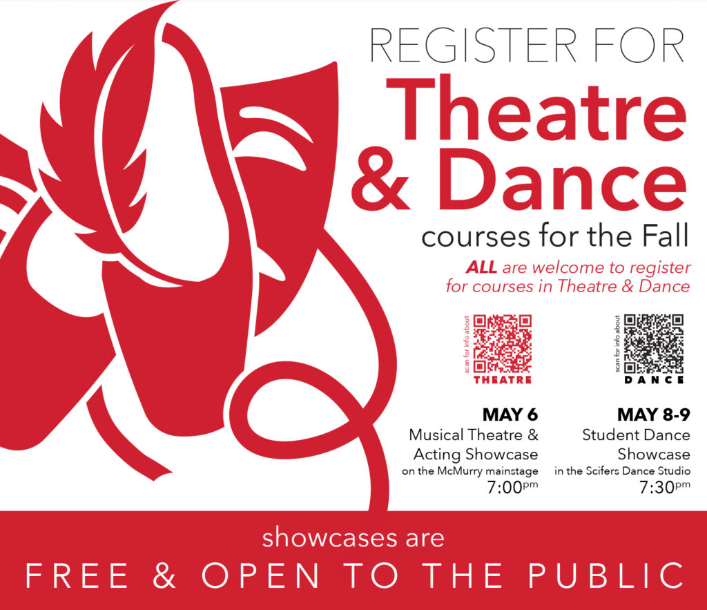 Register for Theatre & Dance Courses ad
